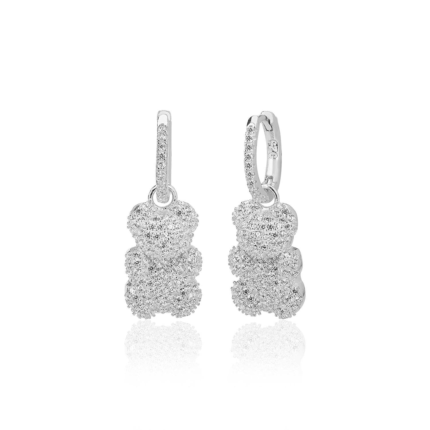 Crystal Bear Earrings