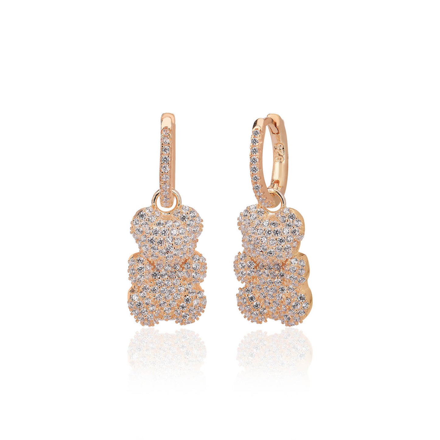Crystal Bear Earrings