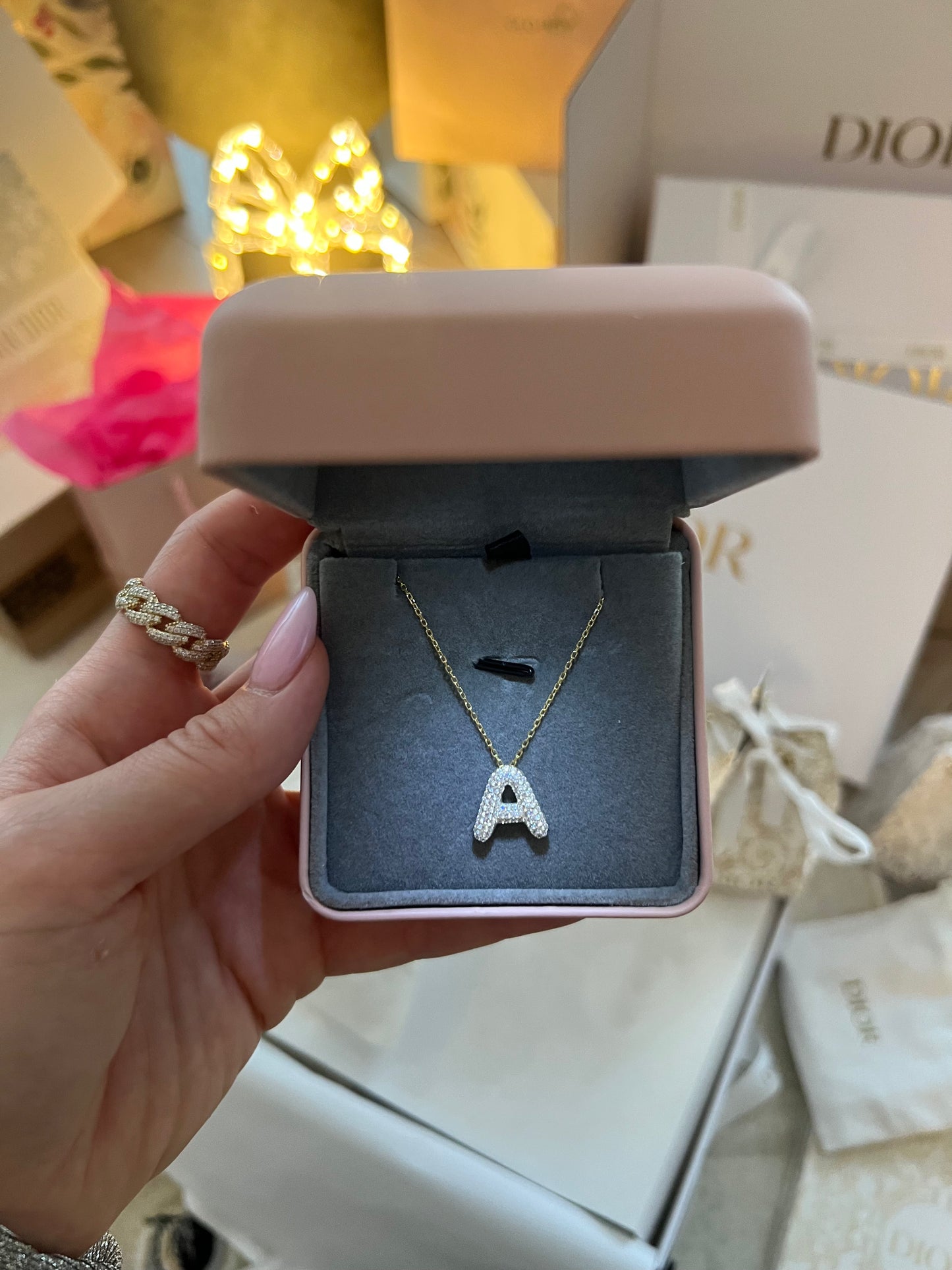Gold Platted Letter Necklace