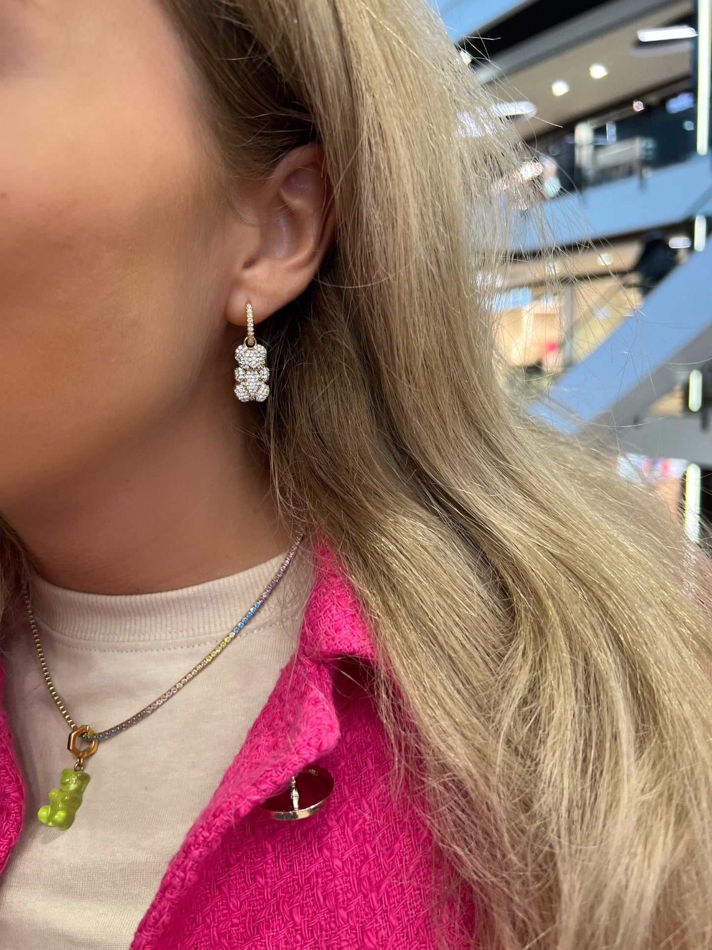 Crystal Bear Earrings